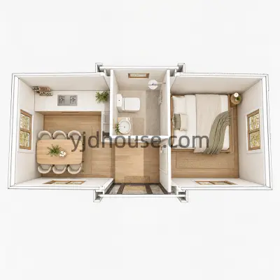 18.5m² 10ft expandable house floor plan with dining area