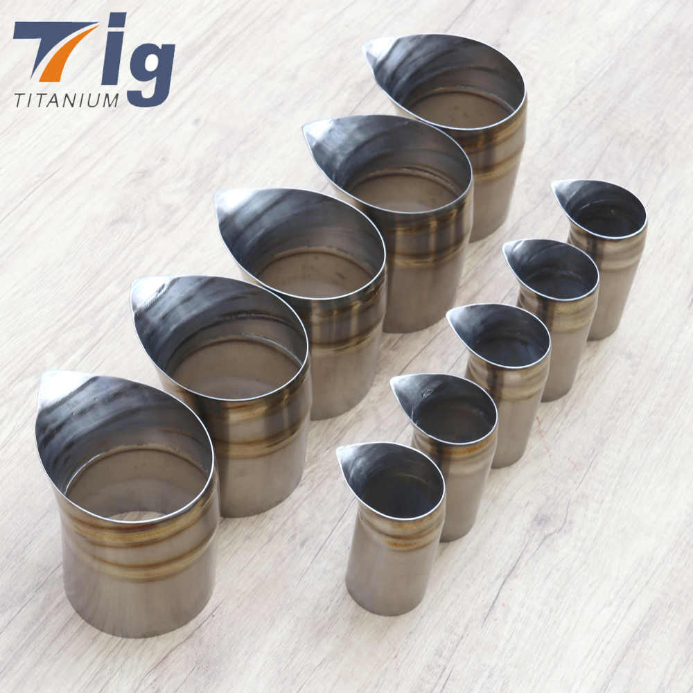 5" Titanium EXHAUST / DUMP TUBE TEARDROP TIP DIY water-drop exhaust tips