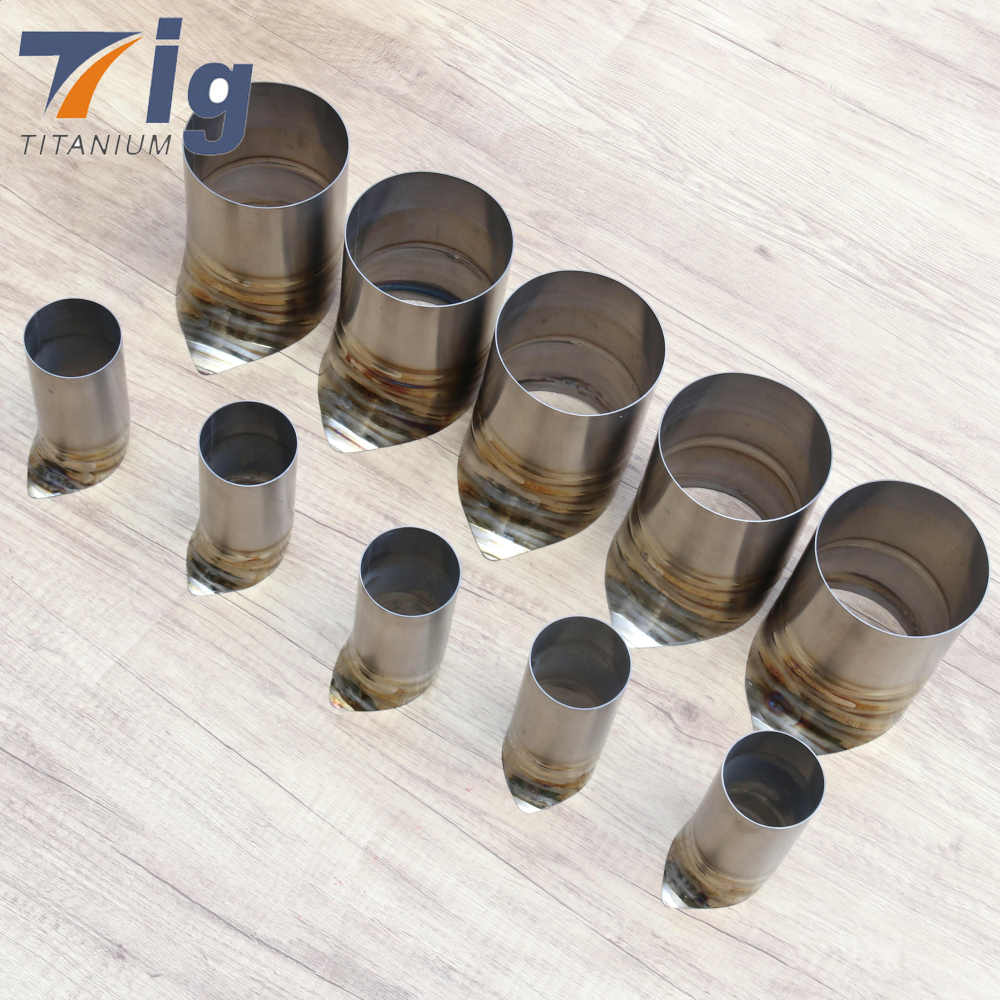 2.5" 3" 3.5" 4" 4.5" 5" Titanium Tear Drop TearDrop Exhaust Tip