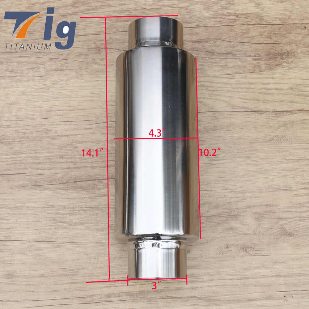 Titanium Universal Mufflers with Exhaust Tip 3inch inlet