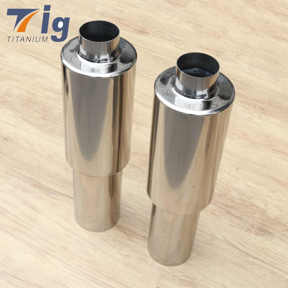 Customizable titanium plated 3" Inlet exhaust muffler