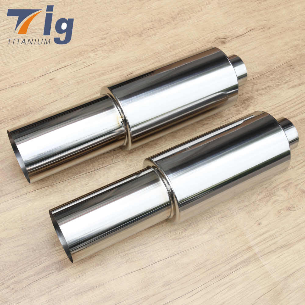 Customizable titanium plated 3" Inlet exhaust muffler