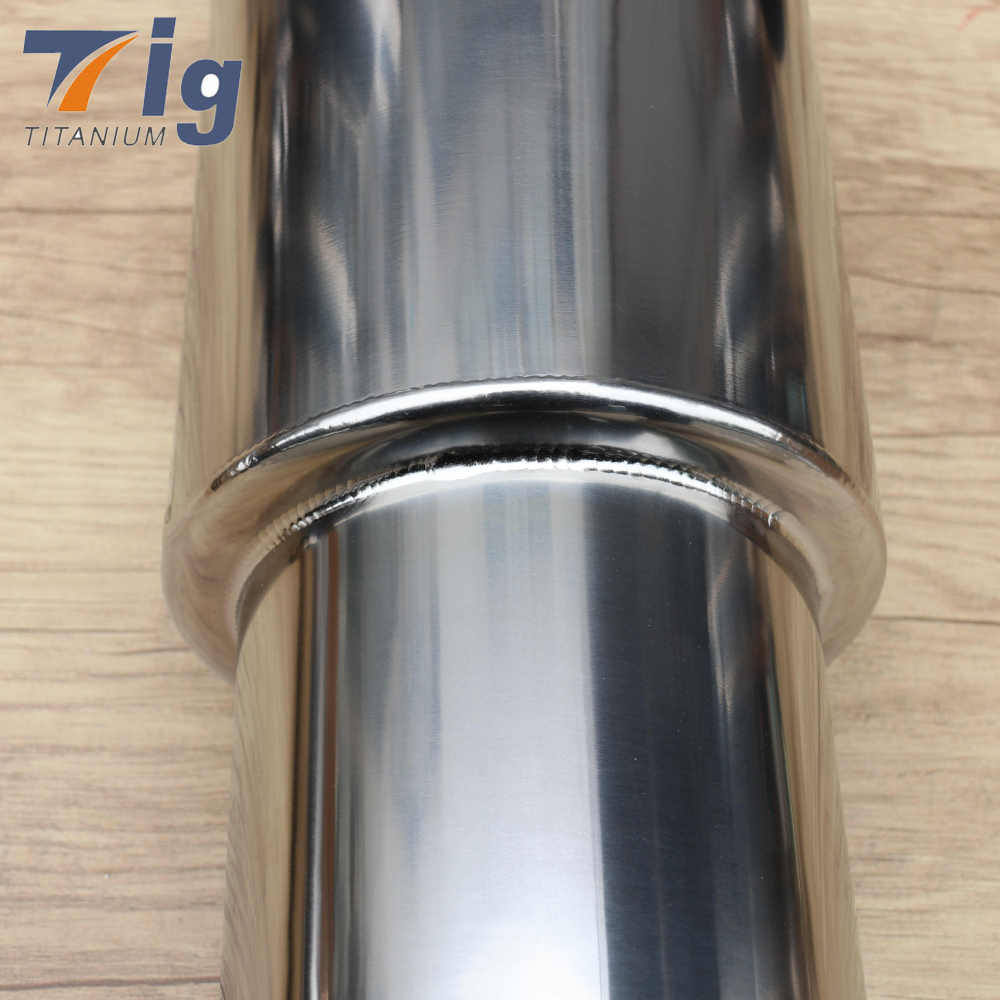 Universal resonator muffler Performance Titanium mufflers 4.6 inch inlet 4.6 inch outlet