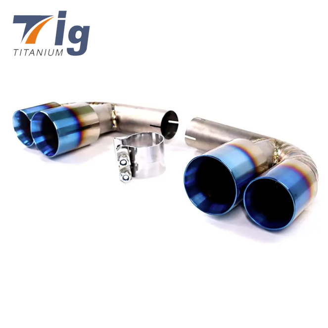 Titanium tips for Porsche 911 997 Carrera C2 C4 05-08 Muffler Bypass Exhaust Quad Tips