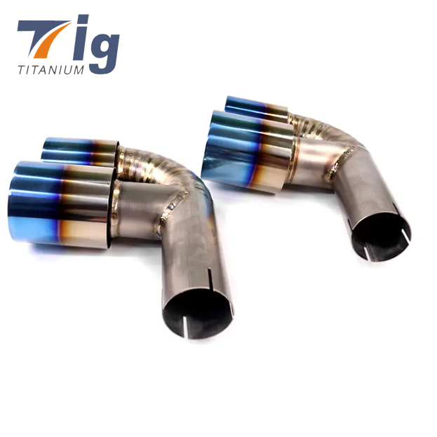 Titanium tips for Porsche 911 997 Carrera C2 C4 05-08 Muffler Bypass Exhaust Quad Tips
