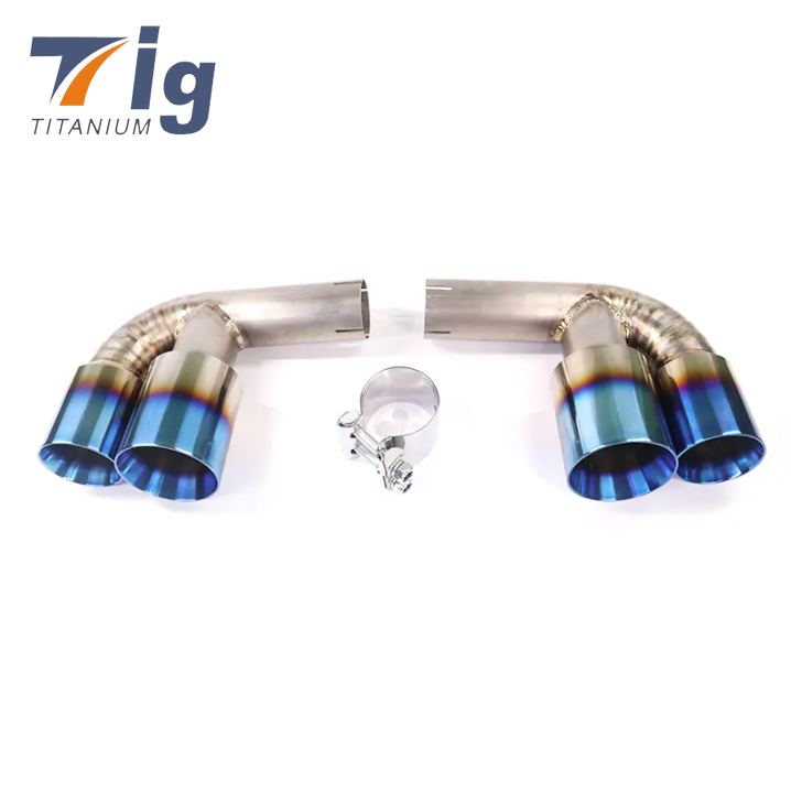 Titanium tips for Porsche 911 997 Carrera C2 C4 05-08 Muffler Bypass Exhaust Quad Tips