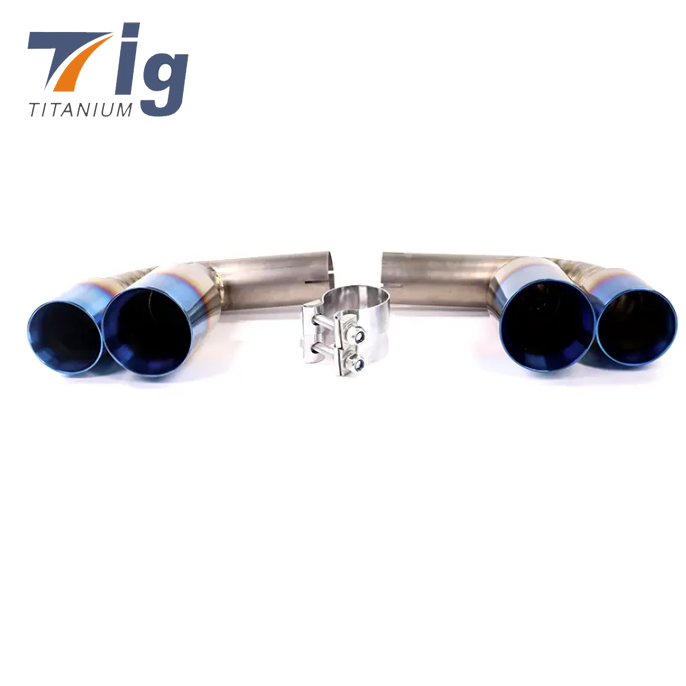 Titanium tips for Porsche 911 997 Carrera C2 C4 05-08 Muffler Bypass Exhaust Quad Tips