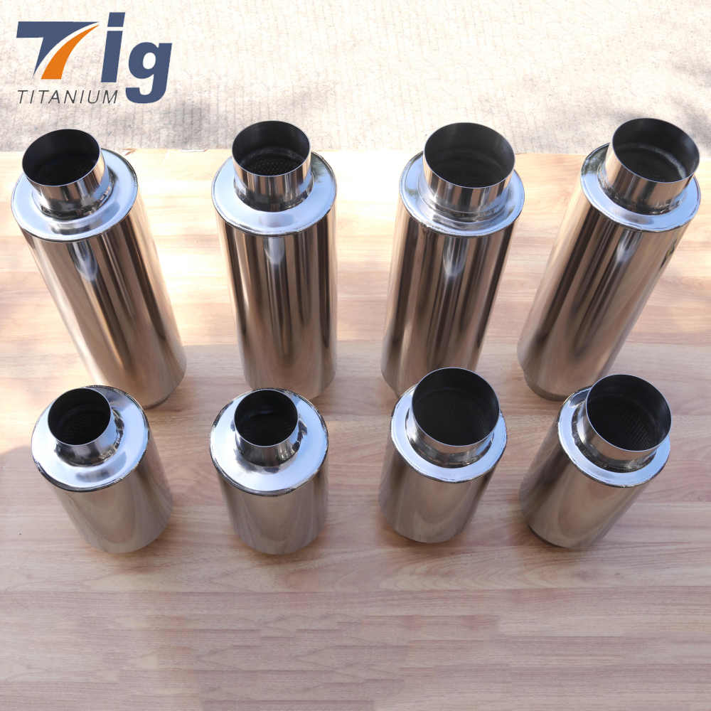 Performance Universal Exhaust Muffler Custom made Titanium Round Muffler For Car Exhaust