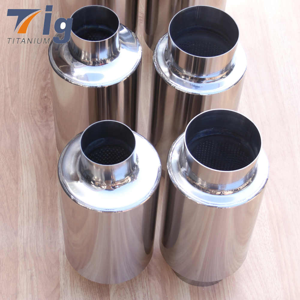 Customizable 2.5" titanium plated exhaust muffler