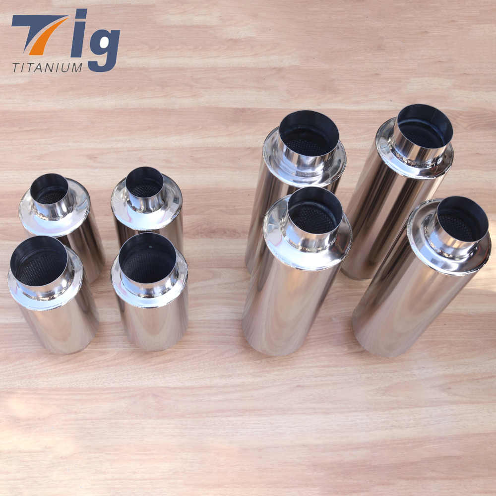 Customizable 2.5" titanium plated exhaust muffler