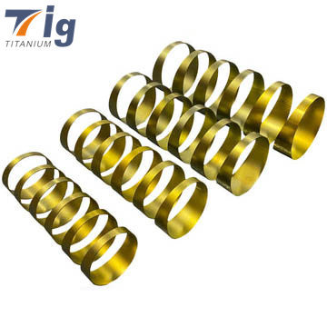 4" Titanium burning blue Pie Cut 1.5D 6 Pieces for welded 90 Degree Bend 1.0mm