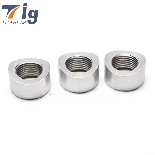 1/8in NPT Titanium Sensor Bung 1.5in to 5in Tubing - Coped End