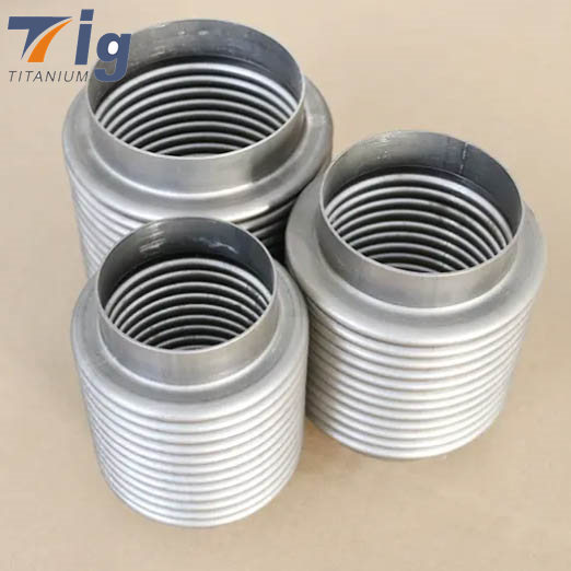 custom 1.75" 2.5" 3" 3.5" 4" Titanium corrugated pipe couplings bellow air suspension flex Joint bellows