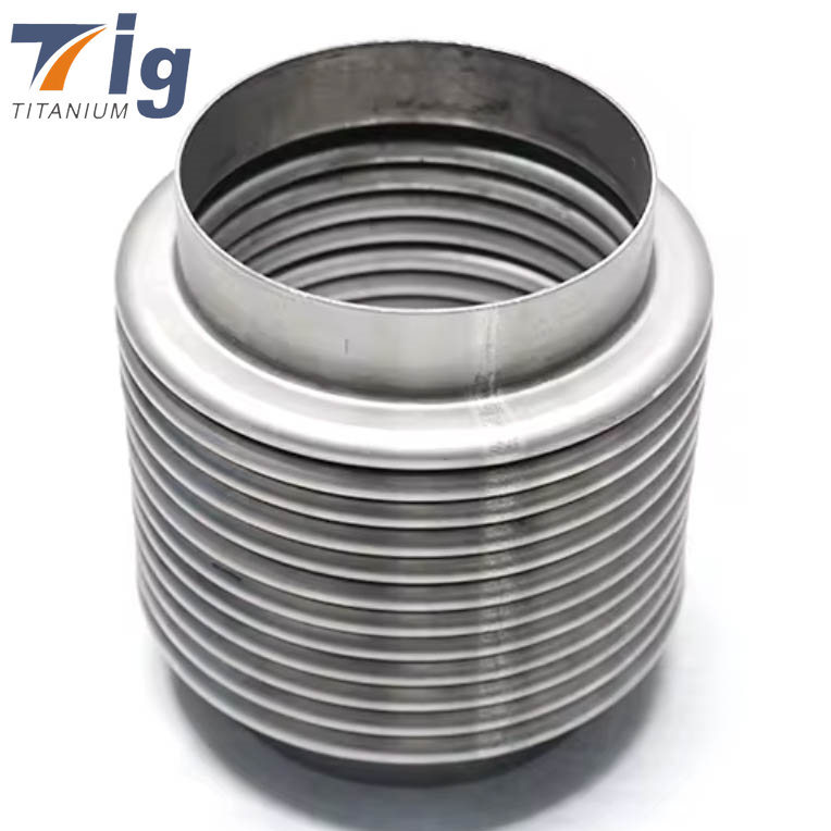 Custom 1.75" 2.5" 3" 3.5" 4"  gr2 flex titanium exhaust bellow joint pipe for exhaust system for car and motorcycle