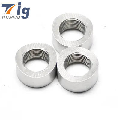 1/8in NPT Titanium Sensor Bung 1.5in to 5in Tubing - Coped End