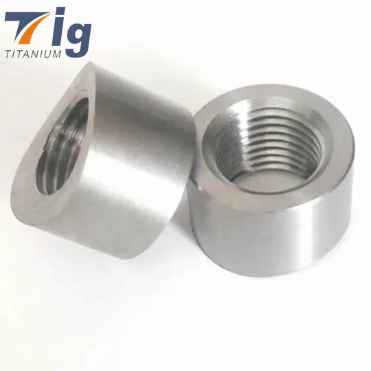 1/8in NPT Titanium Sensor Bung 1.5in to 5in Tubing - Coped End
