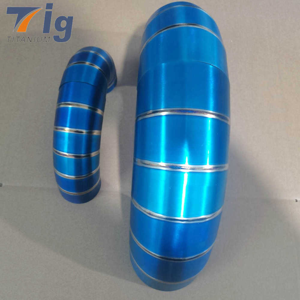 1.0D Titanium Pre-welded burning blue Pie Cuts Elbow Bend 1.2mm 5" (6pcs 90 Degree)