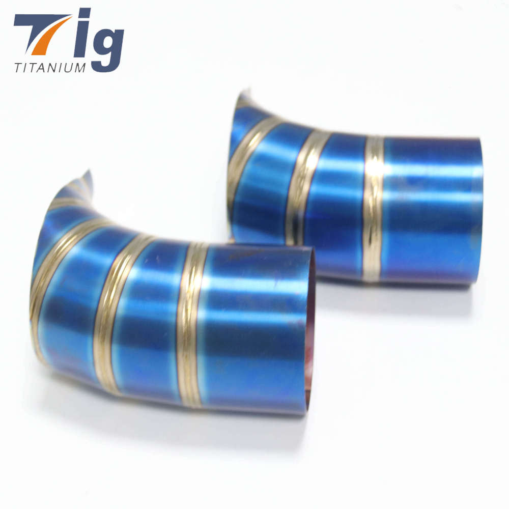 2" 2.5" 3" 4" Brushed blue burnt Titanium 1.5D 1.0mm tear drop cut