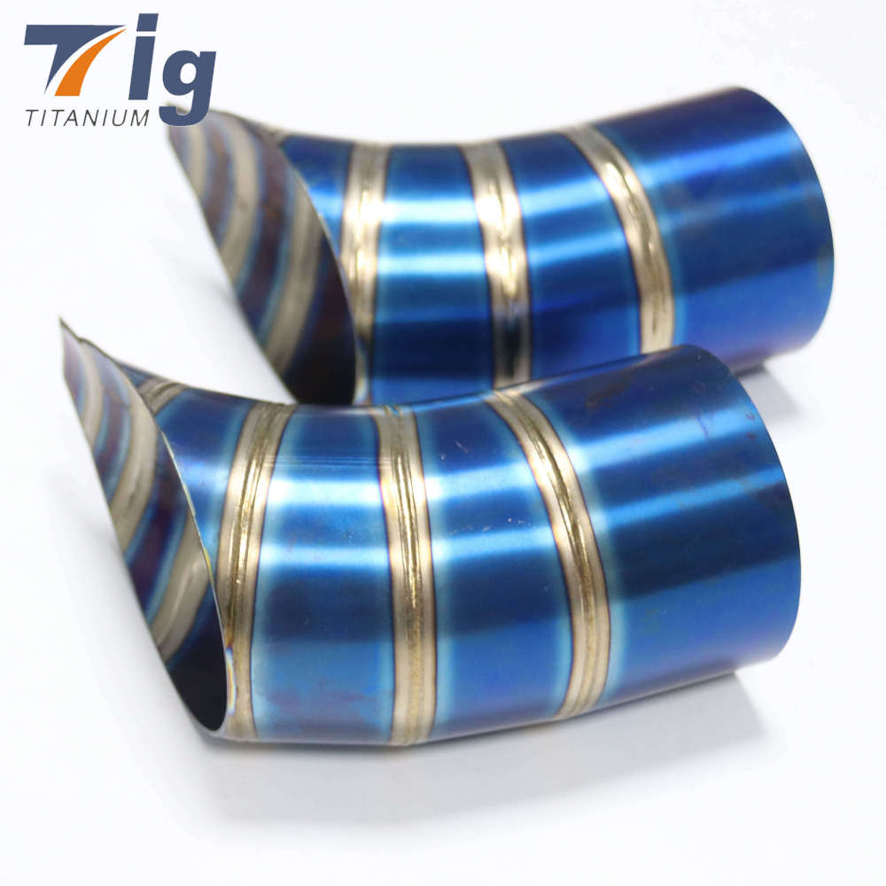 2" 2.5" 3" 4" Brushed blue burnt Titanium 1.5D 1.0mm tear drop cut