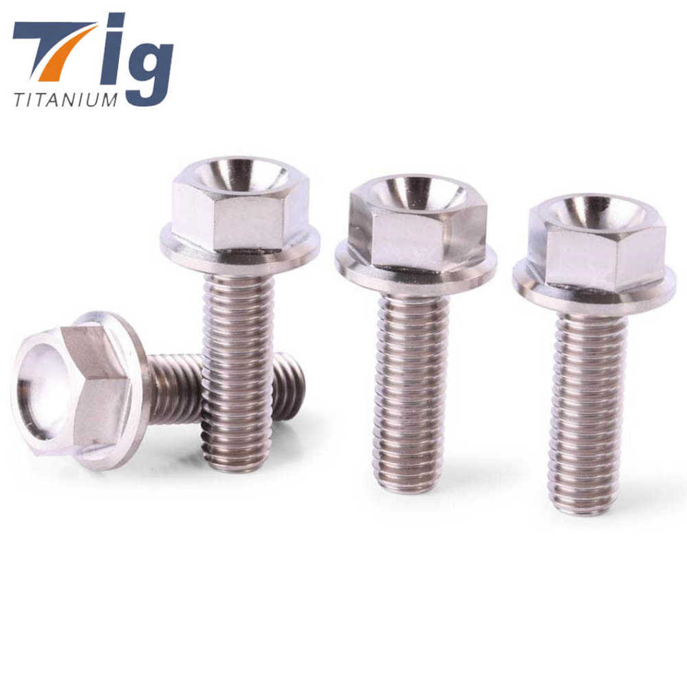Customized M6 M8 M10 Flanged Point Hex Titanium Bolt
