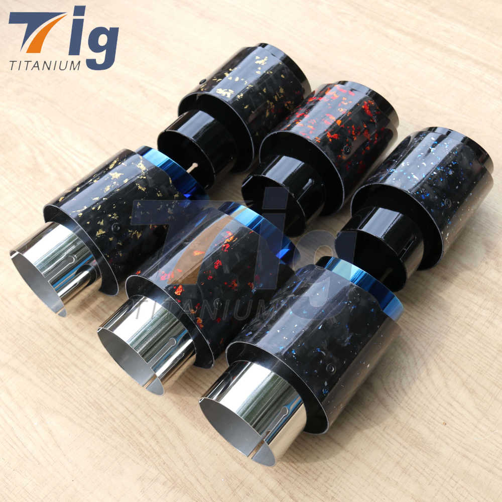 Universal 2.5inch exhaust carbon single tips