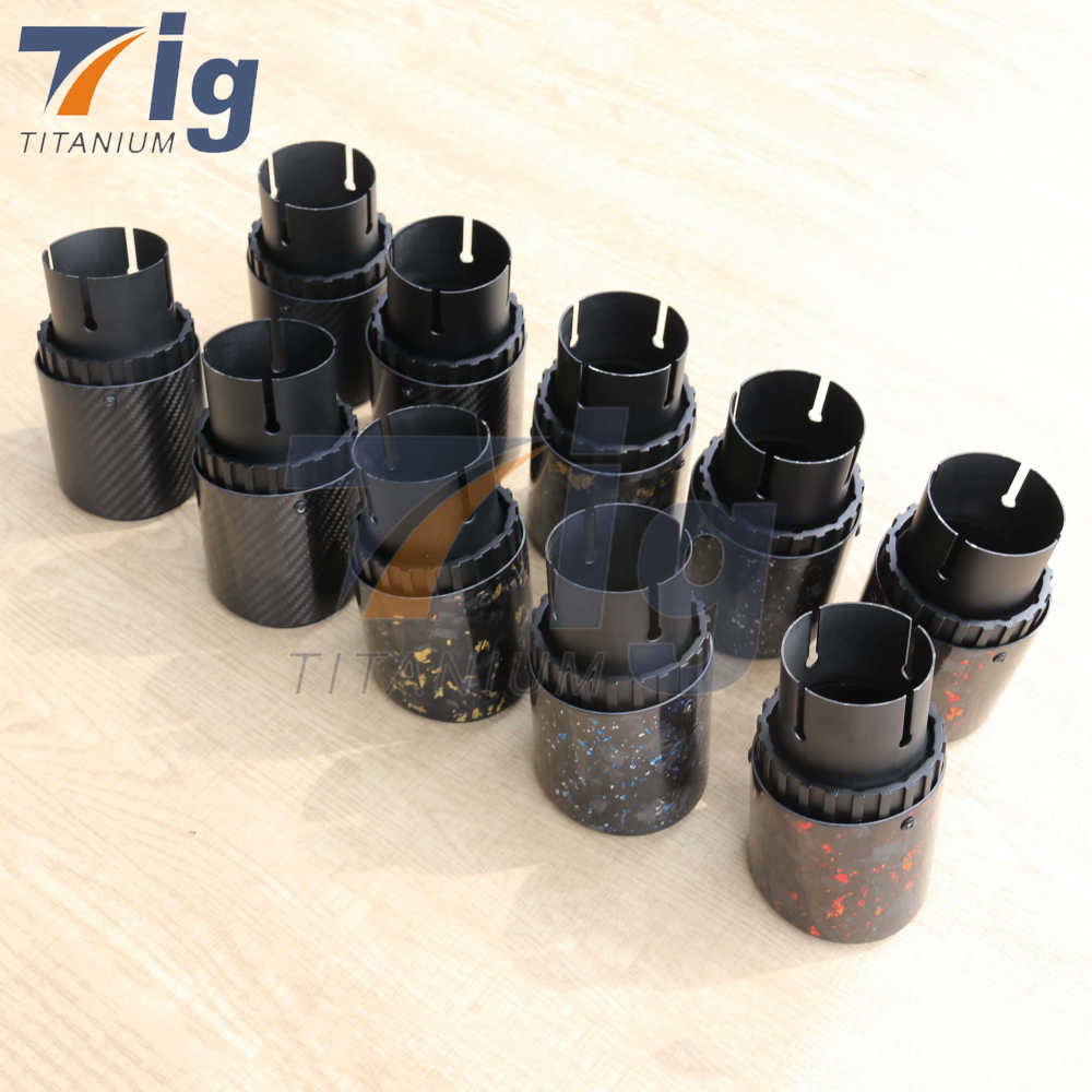 Universal 2.5inch exhaust carbon single tips