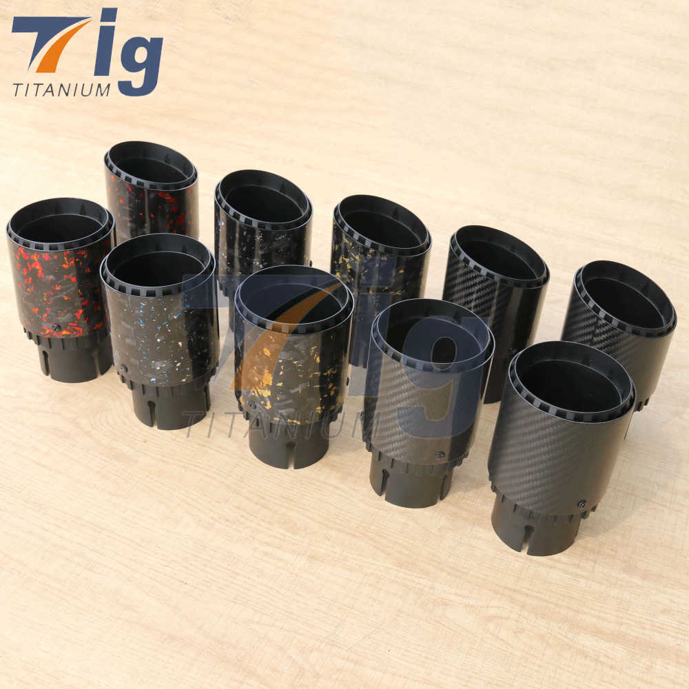 Universal 2.5inch exhaust carbon single tips