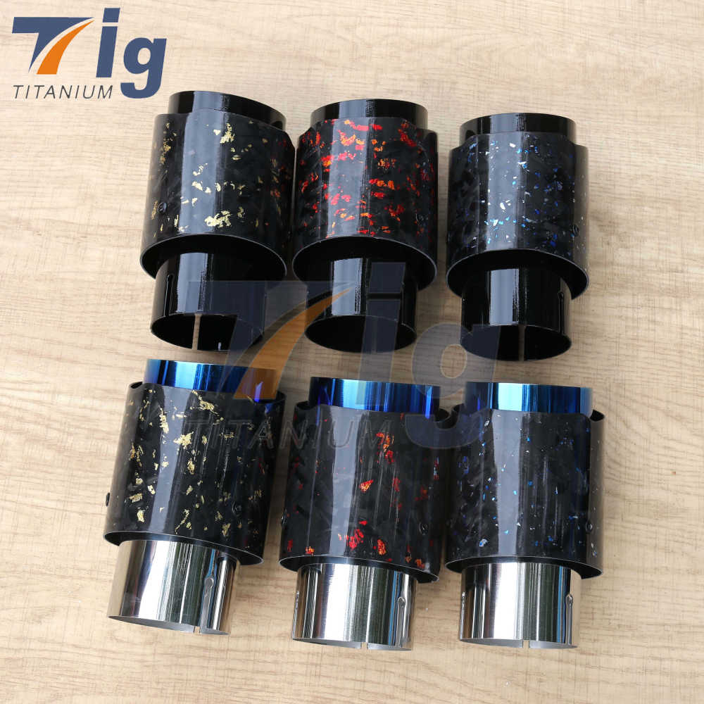 Universal 2.5inch exhaust carbon single tips