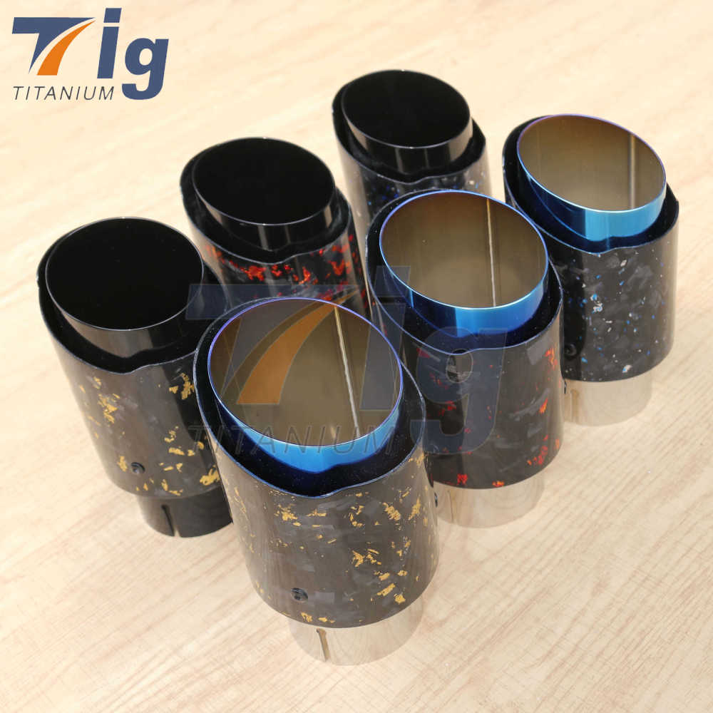 Universal 2.5inch exhaust carbon single tips