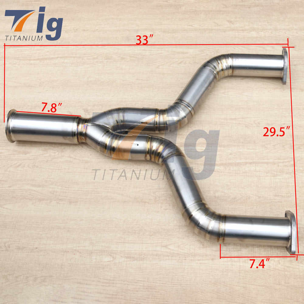 3" 350Z 2009+ VQ37VHR Z34 2012+ 370Z Titanium Mid Y Pipe Exhaust for Nissan 350Z 370Z Muffler Exhaust