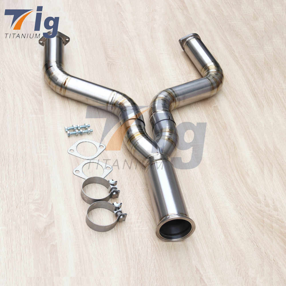 3" 350Z 2009+ VQ37VHR Z34 2012+ 370Z Titanium Mid Y Pipe Exhaust for Nissan 350Z 370Z Muffler Exhaust
