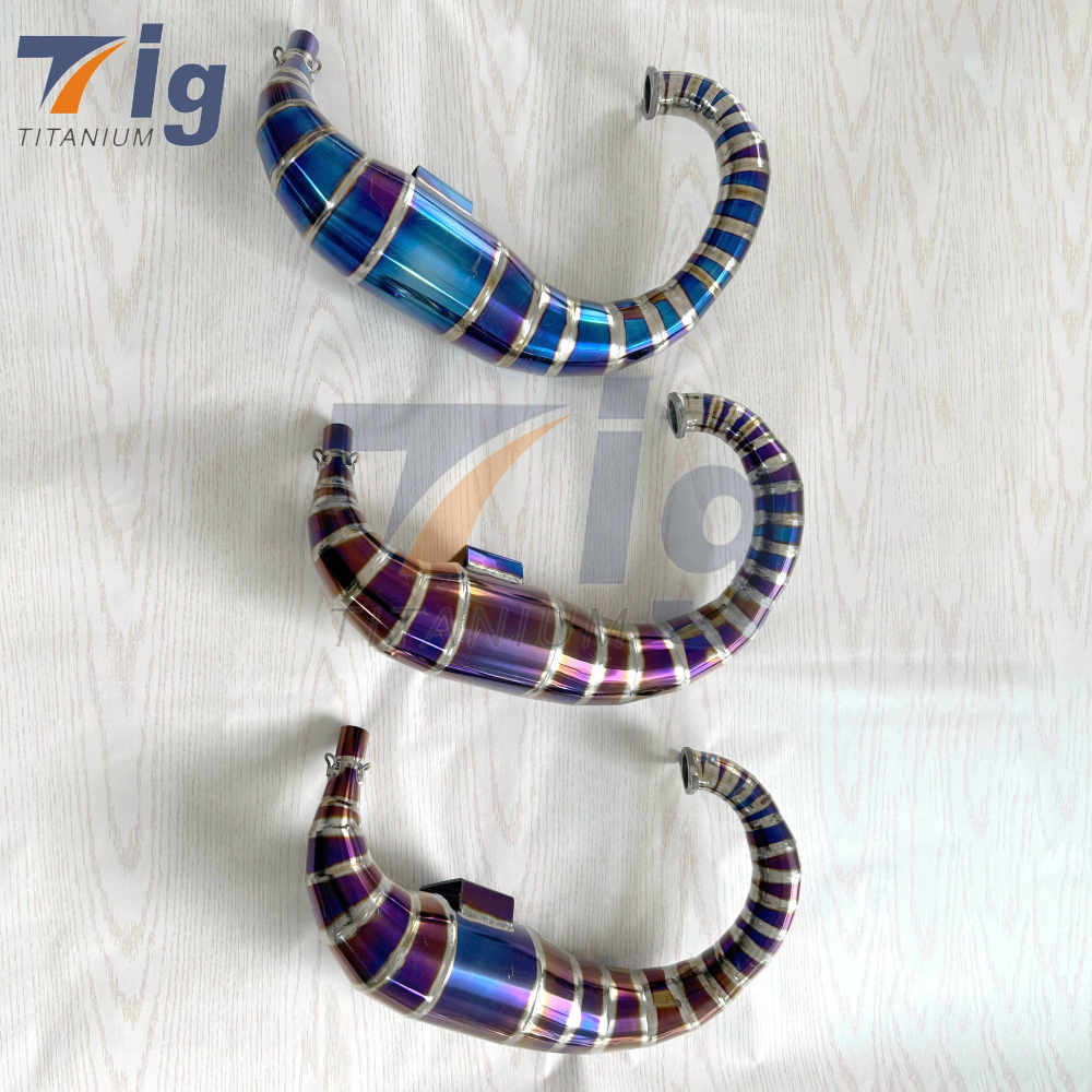 Custom motorcycle titanium cone pipe and exhaust muffler pipe