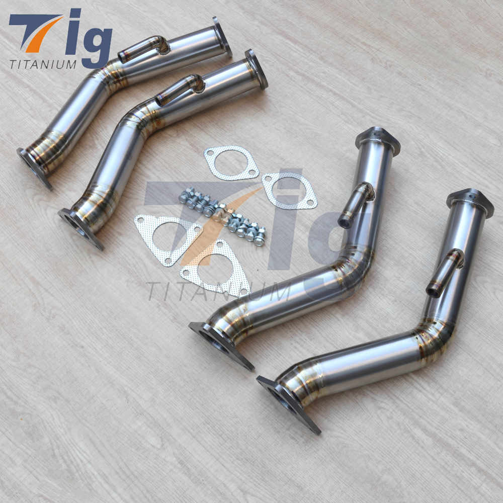 Nissan 370Z 370GT 2.5" Titanium Test Pipes Catless Straight Downpipe Exhaust FITS 2016+ Infiniti Q50 2017+ Infiniti Q60