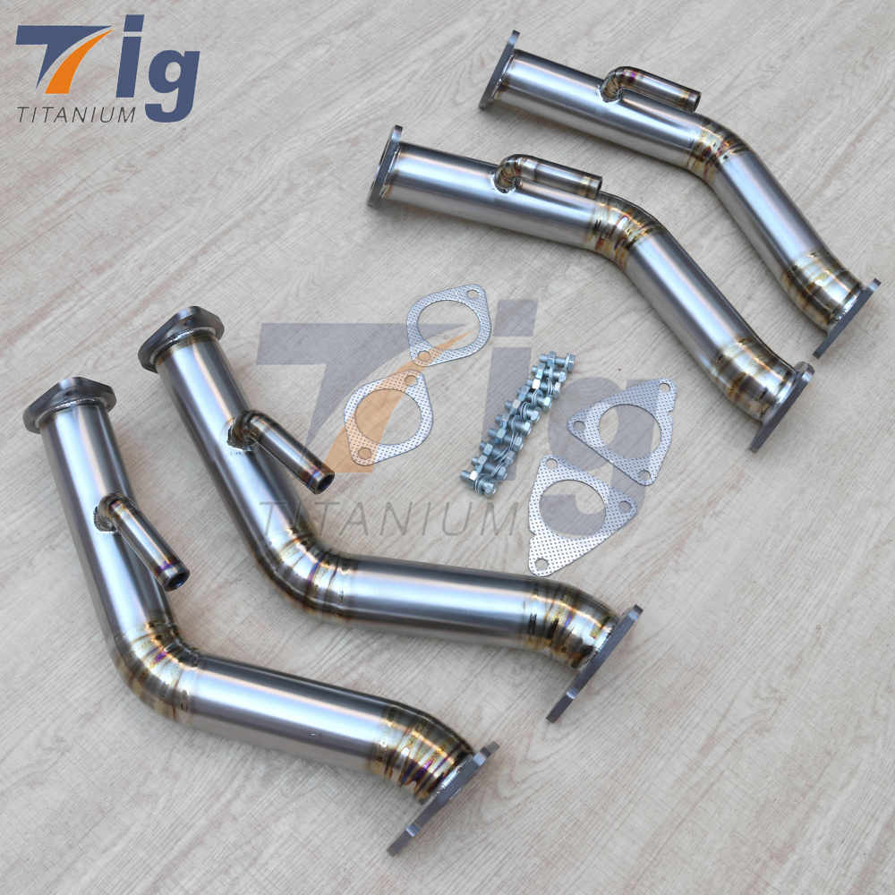 Nissan 370Z 370GT 2.5" Titanium Test Pipes Catless Straight Downpipe Exhaust FITS 2016+ Infiniti Q50 2017+ Infiniti Q60