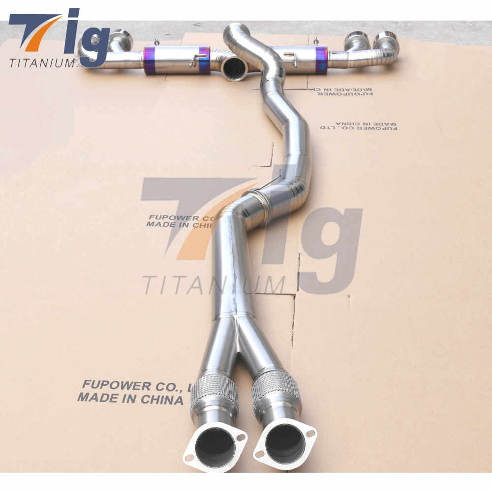 Titanium R35 GTR Monster outlaw 4" exhaust system with Gen2 downpipes kit