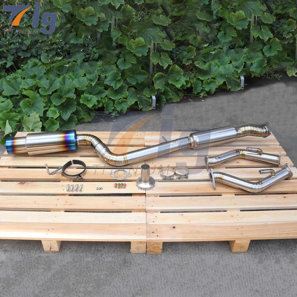 Titanium Muffler Kit Catback Exhaust 2.5" Test Pipes Exhaust DownPipe for Nissan 370Z