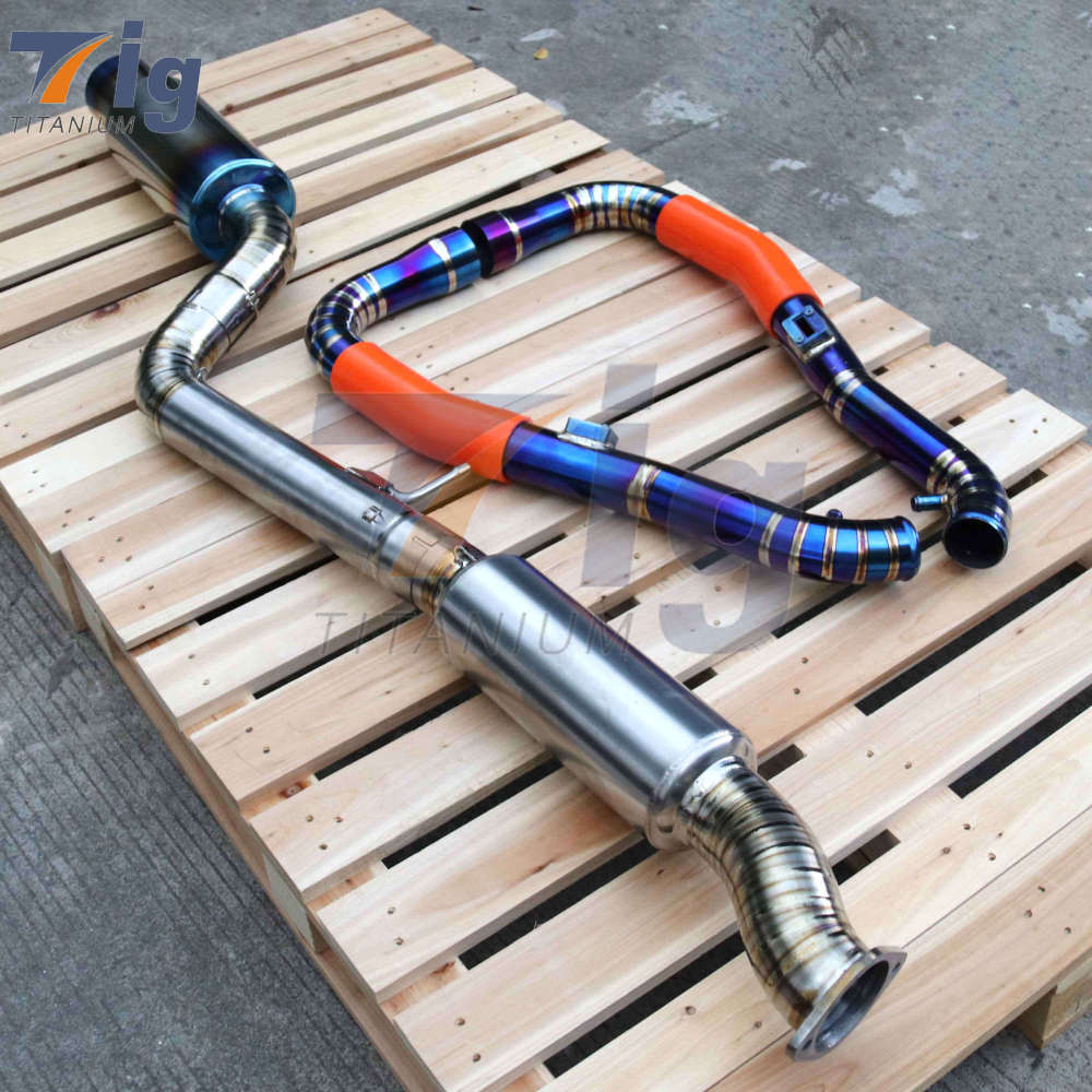 For Nissan 370Z Z34 Titanium Cold Air Intake with exhaust pipe Kit