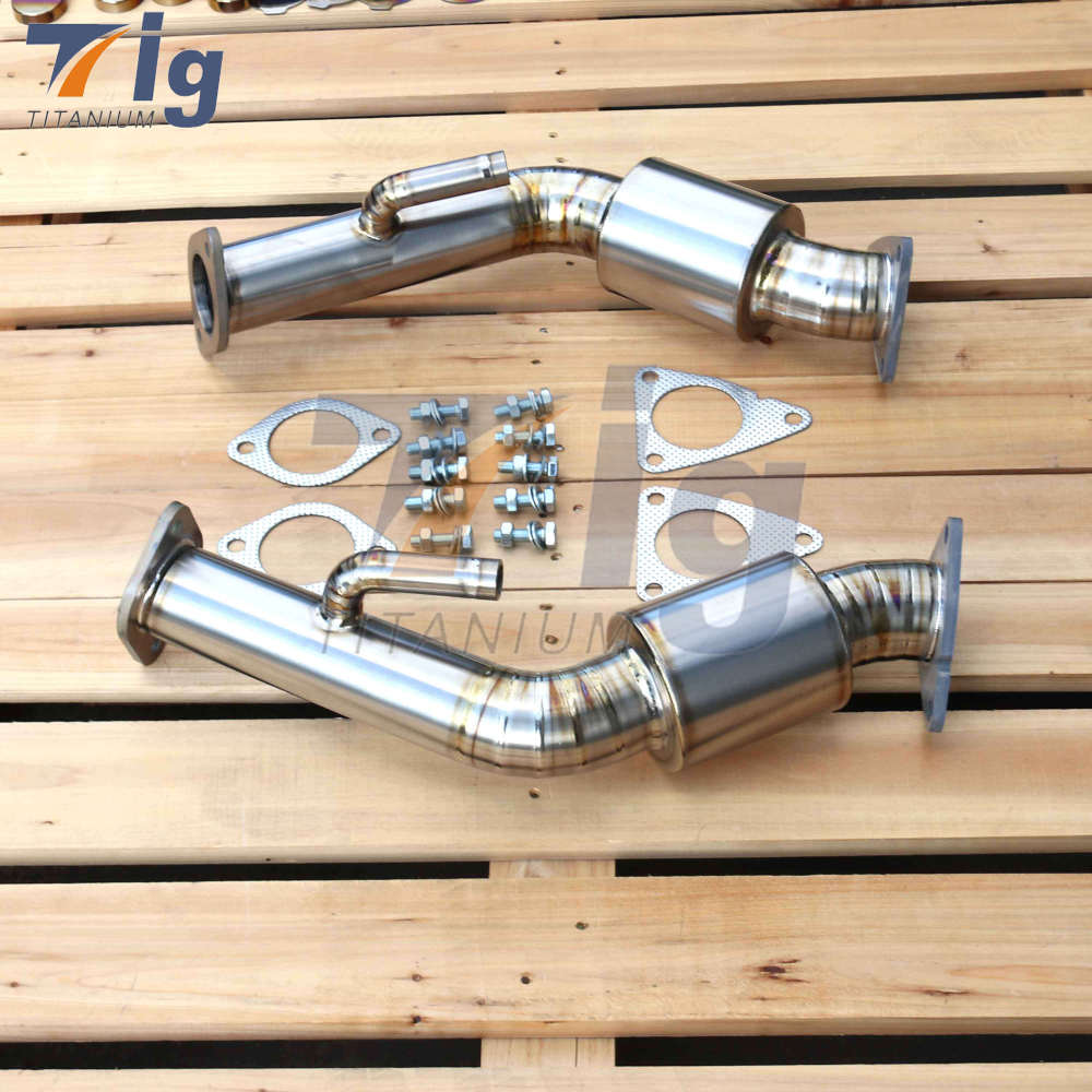 For Nissans 350Z VQ35HR 370z resonator downpipe Titanium Test Pipe Infiniti G35 G37 q40 q60 VQ37VHR