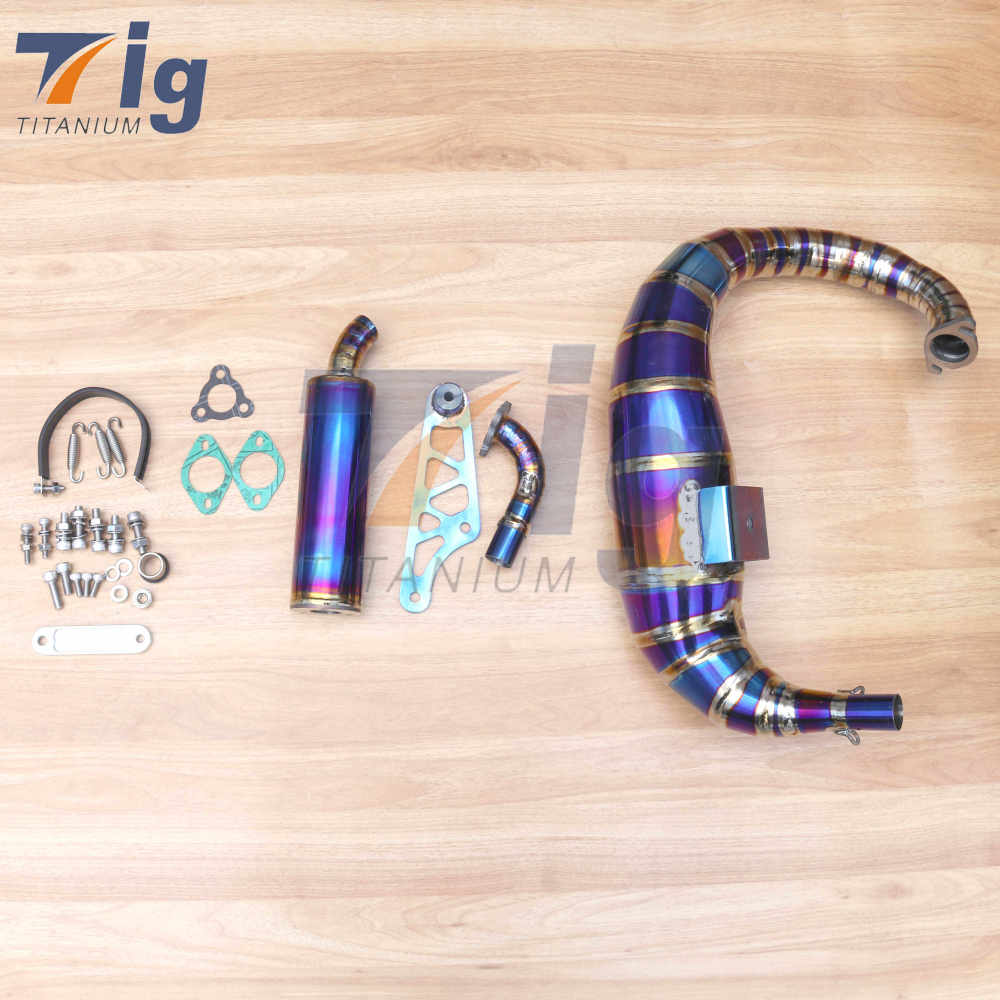 Custom motorcycle titanium cone pipe and exhaust muffler pipe