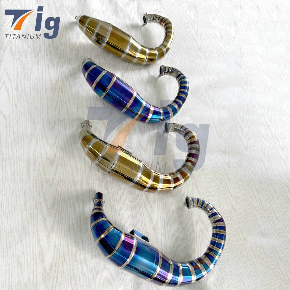 Custom motorcycle titanium cone pipe and exhaust muffler pipe