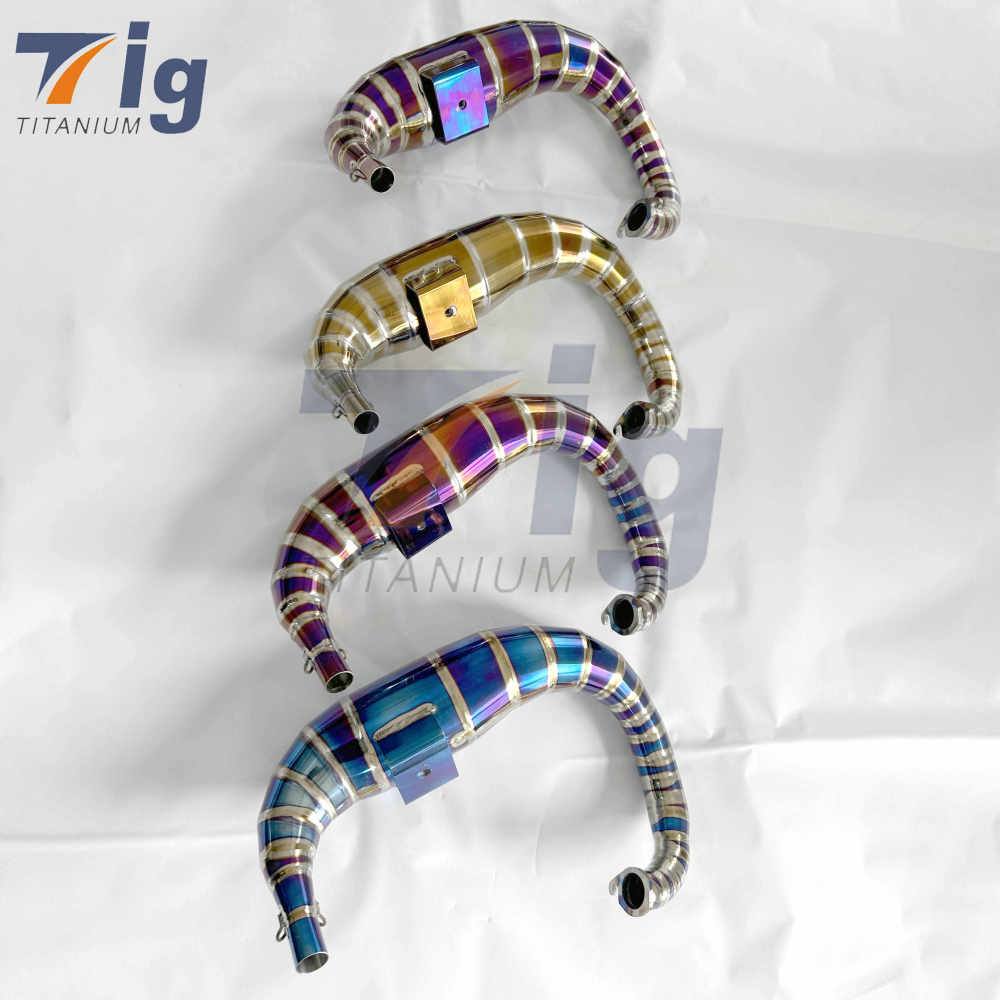 Custom motorcycle titanium cone pipe and exhaust muffler pipe