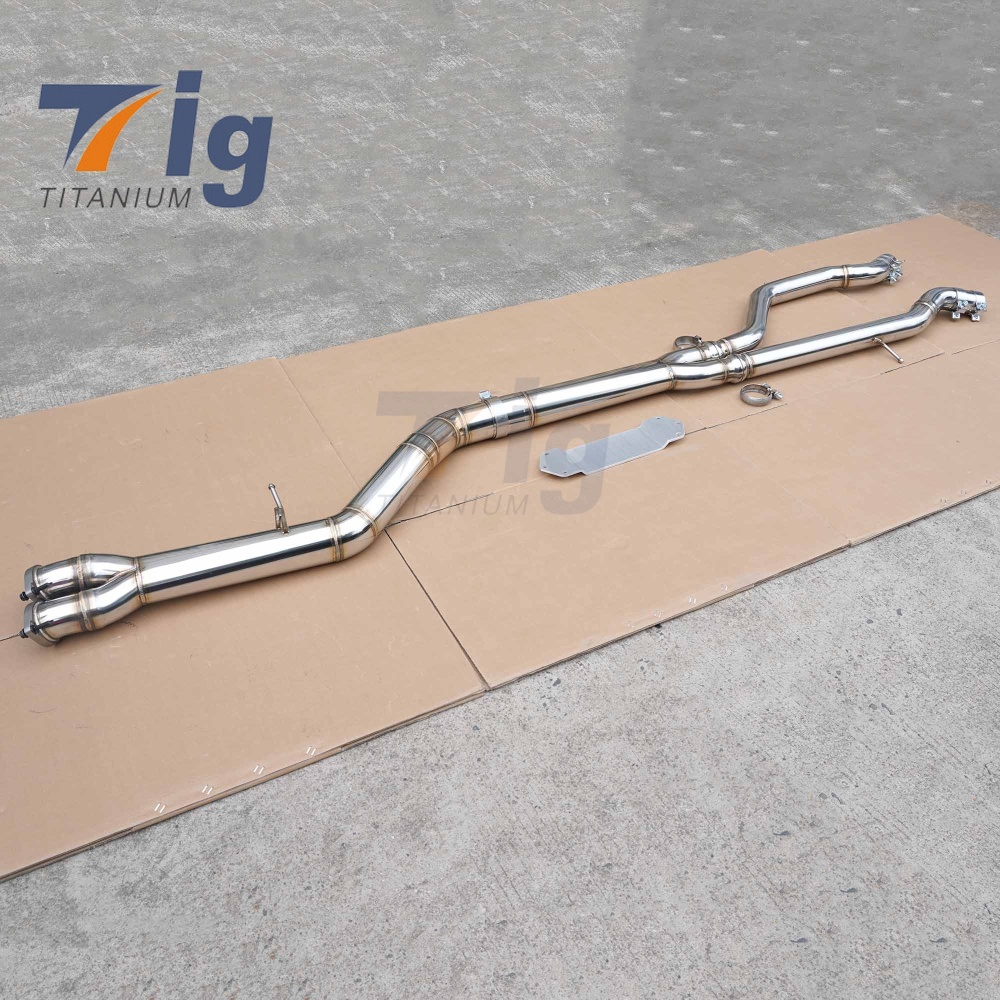 SS304 High Flow Single Midpipe Exhaust for BMW S55 F80 F82 M3 M4 Single Mid Pipe