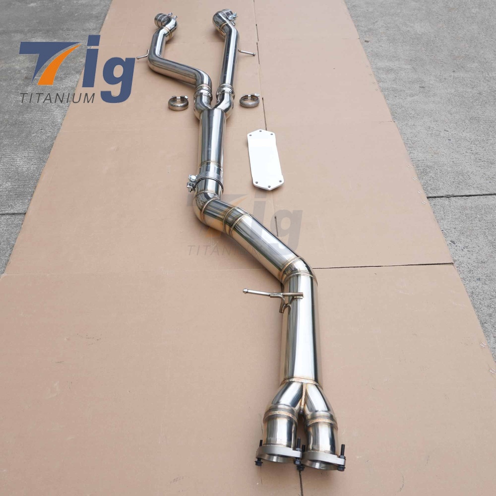 SS304 High Flow Single Midpipe Exhaust for BMW S55 F80 F82 M3 M4 Single Mid Pipe
