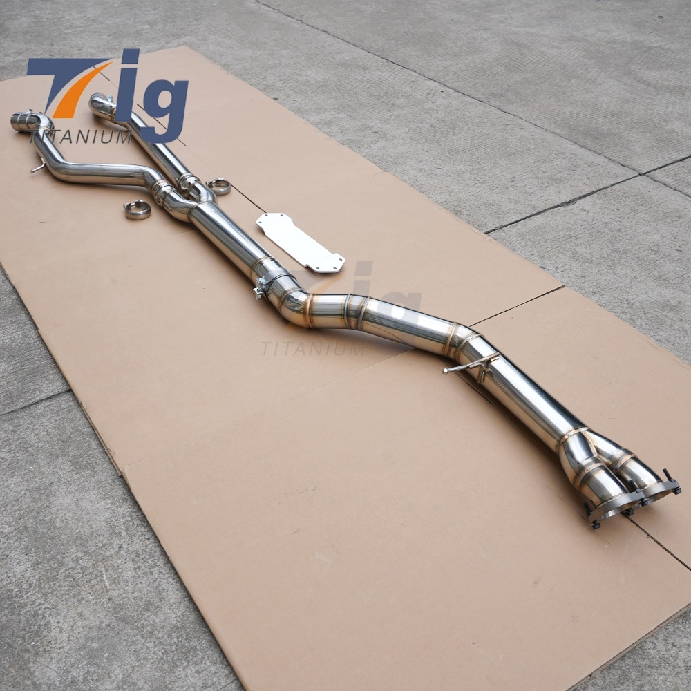 SS304 High Flow Single Midpipe Exhaust for BMW S55 F80 F82 M3 M4 Single Mid Pipe