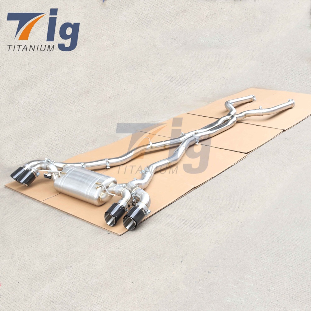 For BMW F90 M5 2018-2024 stainless steel full valved exhaust system with exhaust pipes