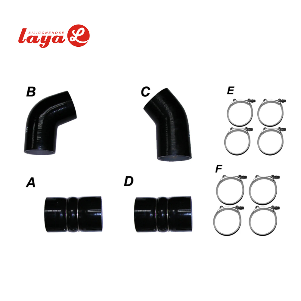 2004.5-2005 GM 6.6L DURAMAX SILICONE HOSE KIT WITH STAINLESS STEEL CLAMPS