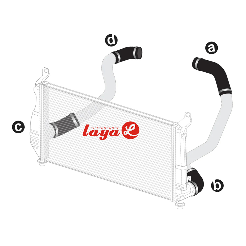 2001 GM SIERRA 2500 SILICONE HOSE KIT WITH STAINLESS STEEL CLAMPS