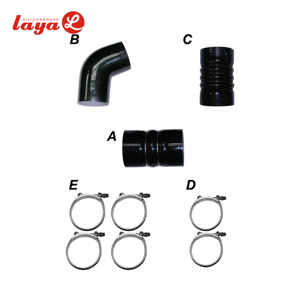 2006-2010 GM 6.6L DURAMAX SILICONE HOSE KIT WITH STAINLESS STEEL CLAMPS