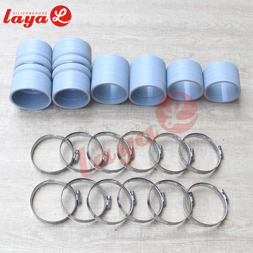 Ford 7.3L Powerstroke 5 Ply Silicon CAC Intercooler Boot Kit For 1999.5-2003