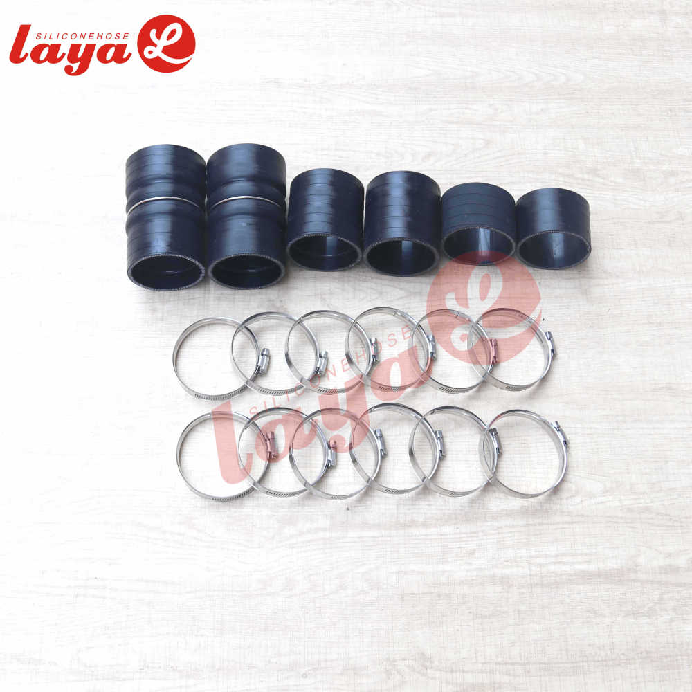 Ford 7.3L Powerstroke 5 Ply Silicon CAC Intercooler Boot Kit For 1999.5-2003